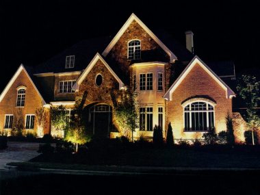 Vanity lighting on houses wastes energy and harms the environment.